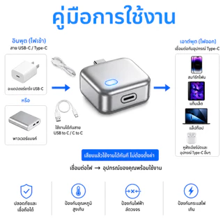 เครื่องชาร์จ USB-C 140W Compact Fast Wall Charger Block อะแดปเตอร์แปลงไฟ USB-C ปิดอัตโนมัติเมื่อชาร์จเต็ม