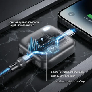 เครื่องชาร์จ USB-C 140W Compact Fast Wall Charger Block อะแดปเตอร์แปลงไฟ USB-C ปิดอัตโนมัติเมื่อชาร์จเต็ม
