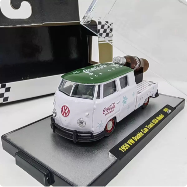 Most M2 1: 64 1959 Volkswagen Pickup VW Double Cab รถบรรทุก USA รถ Coca-Cola ชุดเครื่องประดับ