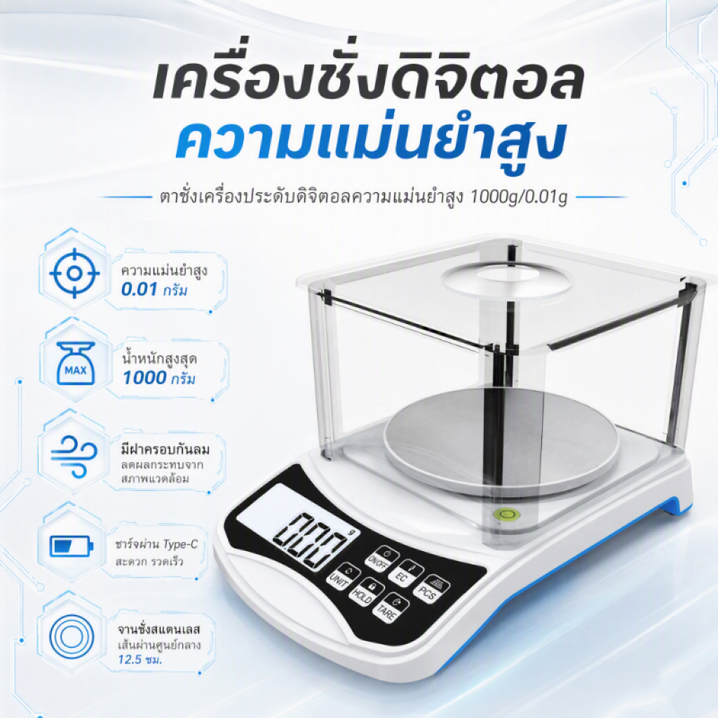 เครื่องชั่งเครื่องประดับที่มีความจุ 1000ก / 0.01ก แม่นยํา ติดตั้งเท้าป้องกันการสั่นสะเทือน รุ่น ซีเอ็กซ์-598