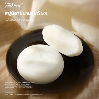 【FDA Approved】Teashell Skin Care Kit 5% Niacinamide & Arbutin Brightening Serum 30ml + สบู่ไวท์เทนนิ่งแบบเต็มตัว เซรั่มบำรุงผิวหน้าต่อต้านวัย หน้าใส รอยสิวจางลง ลดจุดด่างดำ คืนผิวเนียนกระจ่าง