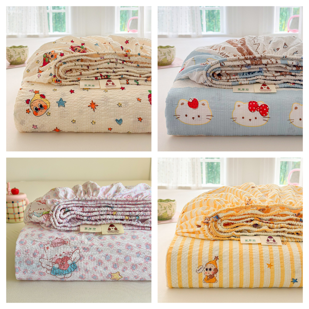 ใหม่ ผาปูที่นอนตาข่ายสองชั้นสํา 3/3.5ฟุต 5ฟุต 6ฟุต สูง10นิ้ว (เฉพาะผ้าปู Only Bedsheet)360 10นิ้วควา