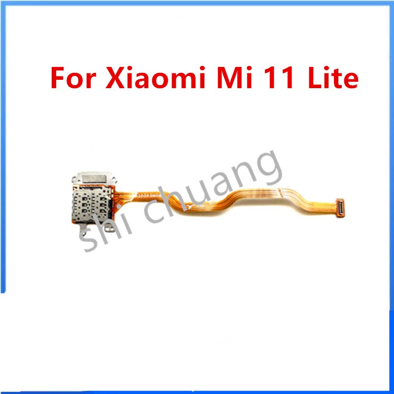 สําหรับ Xiaomi Mi 11 Lite M2101k9ag ผู้ถือซิมการ์ดถาด Slot Reader ซ็อกเก็ต Flex Cable