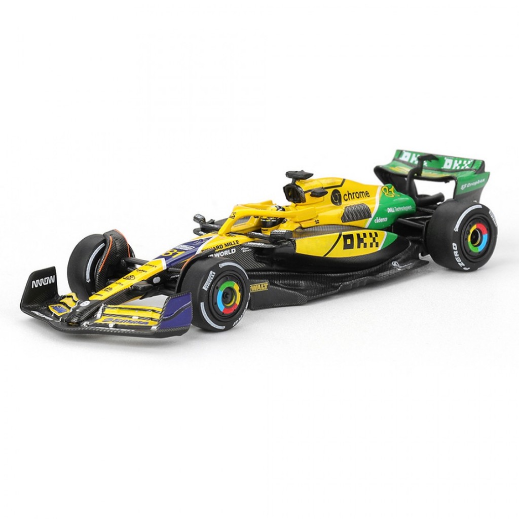 Mini GT MGT01165-L 1165 1/64 McLaren MCL38 #81 Oscar Piestri 2024 F1 2024 Monaco GP 2nd Place รถโมเดลสเกลDiecast