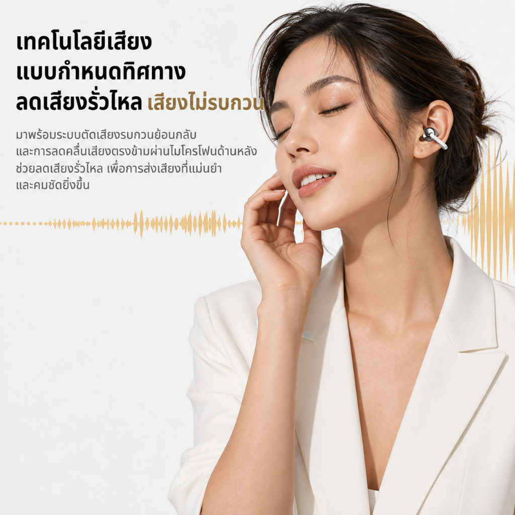 Philips TAQ1020 บลูทูธ รูปแบบหนีบหู พร้อมระบบ AI ลดเสียงรบกวน และเสียงสเตอริโอ เหมาะสำหรับขี่จักรยานและเดินทางประจำวัน ขับเคลื่อนด้วยบลูทูธ 6.0 รูปที่ 5