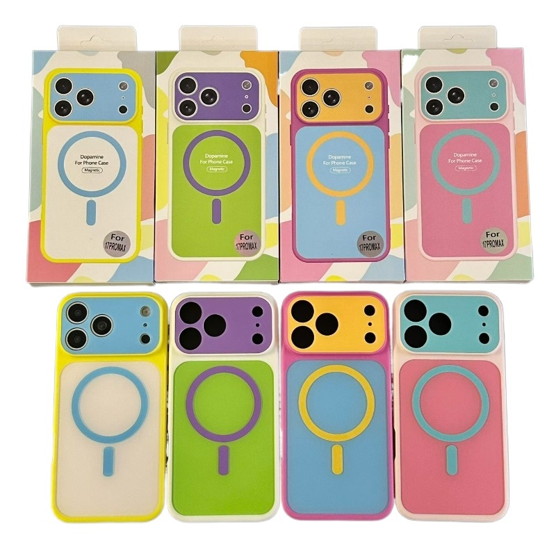 เคสโทรศัพท์แม่เหล็กกรอบตัดกัน Candy เหมาะสําหรับ IPhone 17 16 15 14 13 PRO MAX