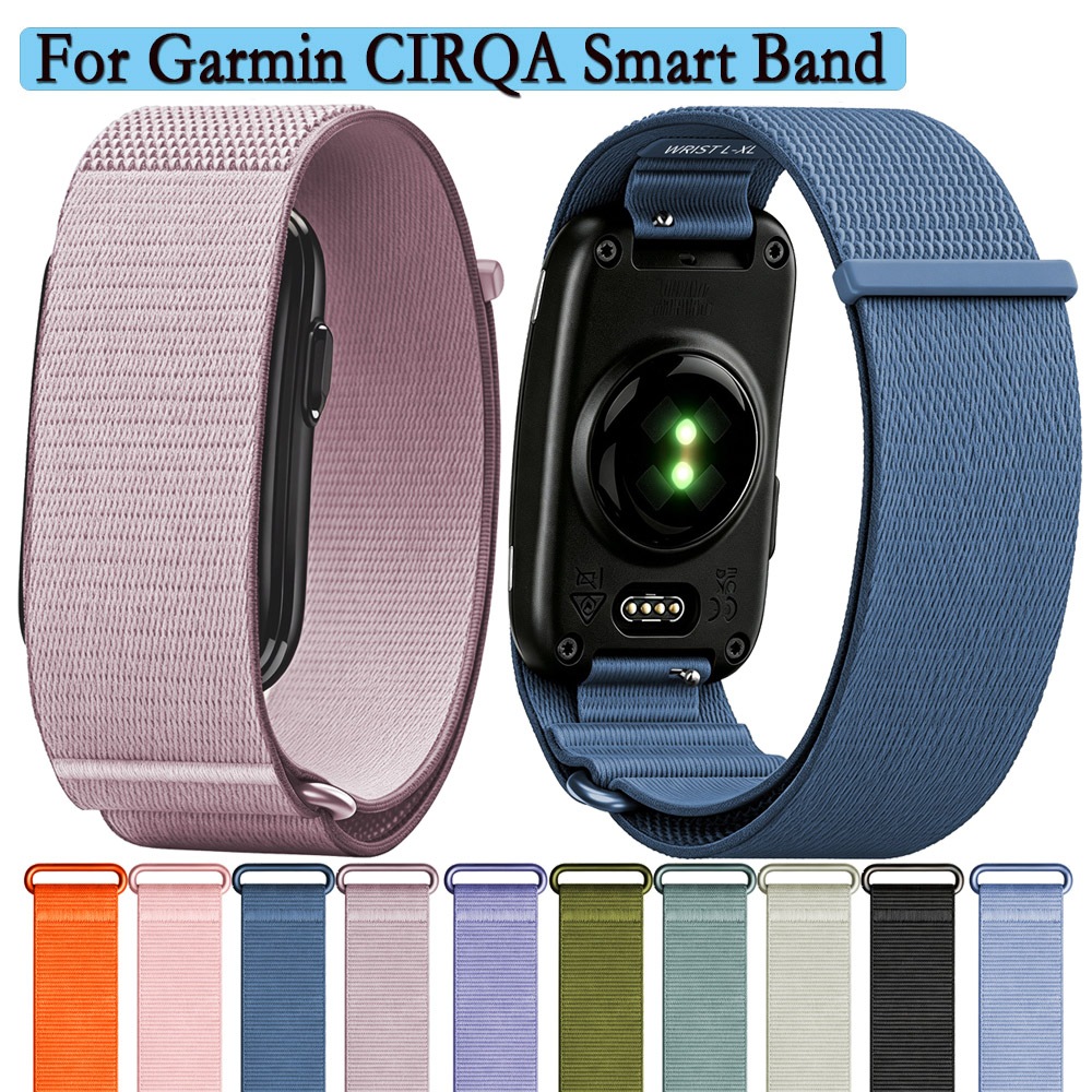 สายรัดข้อมือสําหรับ Garmin CIRQA สมาร์ทวงไนลอนคุณภาพสูงสร้อยข้อมือปรับได้ประมาณ 280 มม.สายยาวสําหรับ Garmin CIRQA