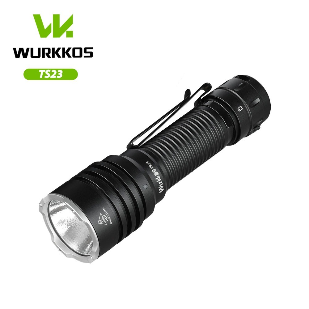 Wurkkos TS23 5000LM ไฟฉายยุทธวิธี XHP70.3 HI LED 21700 แบตเตอรี่ไฟฉายโหมดสองกลุ่ม EDC สวิตช์หาง