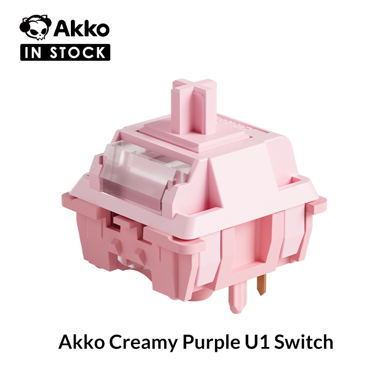 Akko Cream Purple U1 Switch 5-pin สําหรับ Mx Mechanical Keyboard 45 ชิ้น