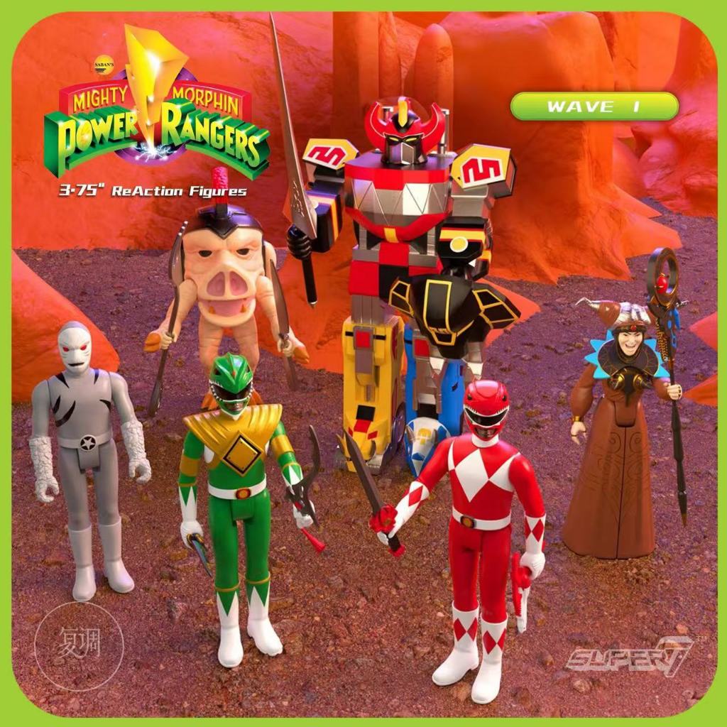 Super7 Mighty Morphin Power Rangers ReAction Figures Wave 1 – Red Ranger & Rita Repulsa 3.75" Retro 