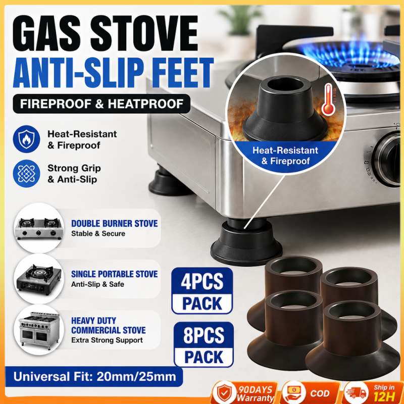 (จัดส่งภายใน 12H) 4/8PCS Universal เตาแก๊ส Anti-Slip Feet Pad ถ้วยดูดซิลิโคนขนาดใหญ่แทรมโพลีนขาหมวกลดเสียงรบกวนเงียบฝาครอบเท้าป้องกันรอยขีดข่วนสําหรับห้องครัว Cooktop
