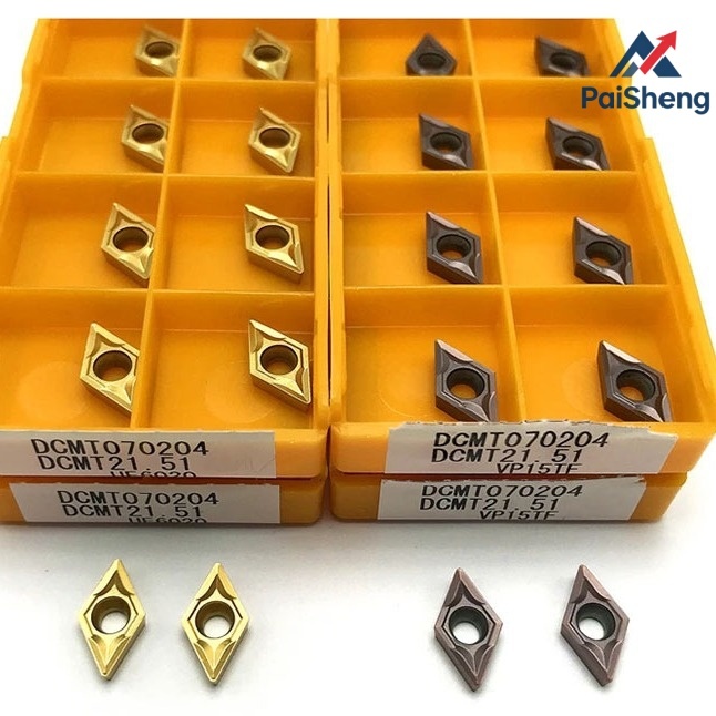 มีด CNC 10 ชิ้น DCMT070204 VP15TF UE6020 US735 เคลือบคาร์ไบด์