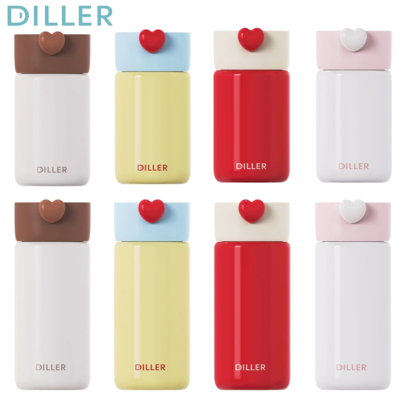Diller กระติกน้ําสูญญากาศ Thermos 316 สแตนเลสน่ารักมินิขวดน้ําดื่ม (200/280ml) D9213