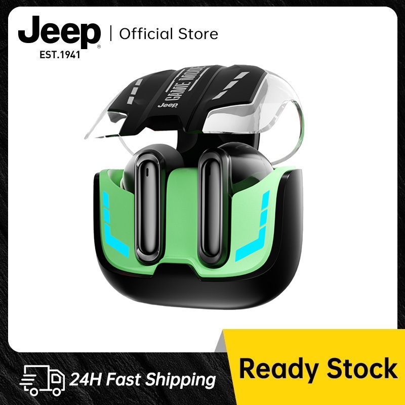 Jeep EX2 หูฟังบลูทูธ ไร้สาย บลูทูธ6.0 เสียงดี HIFI 45ms ดีเลย์ต่ำ ไฟ RGB หูฟังเกมมิ่ง สำหรับ IOS Android