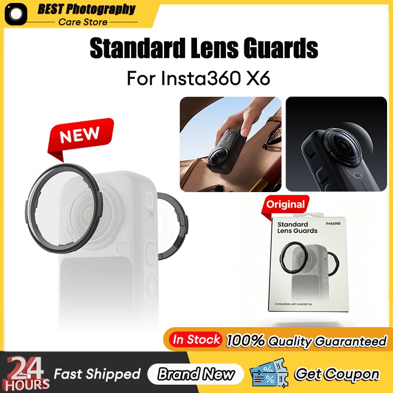 【🇹🇭 กรุงเทพฯ】Original Insta360 X6 Standard Lens Guards clear, natural-looking 360 footage For Insta360 X6 camera accessories