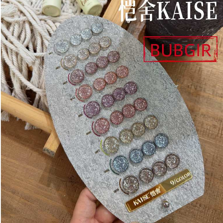 【พร้อมส่ง】KAISE 9 สี ✨ Diamond สีเจลแฟลช 💖kaise 9 สีเจลแฟลช+พร้อมชาร์ทโชว์