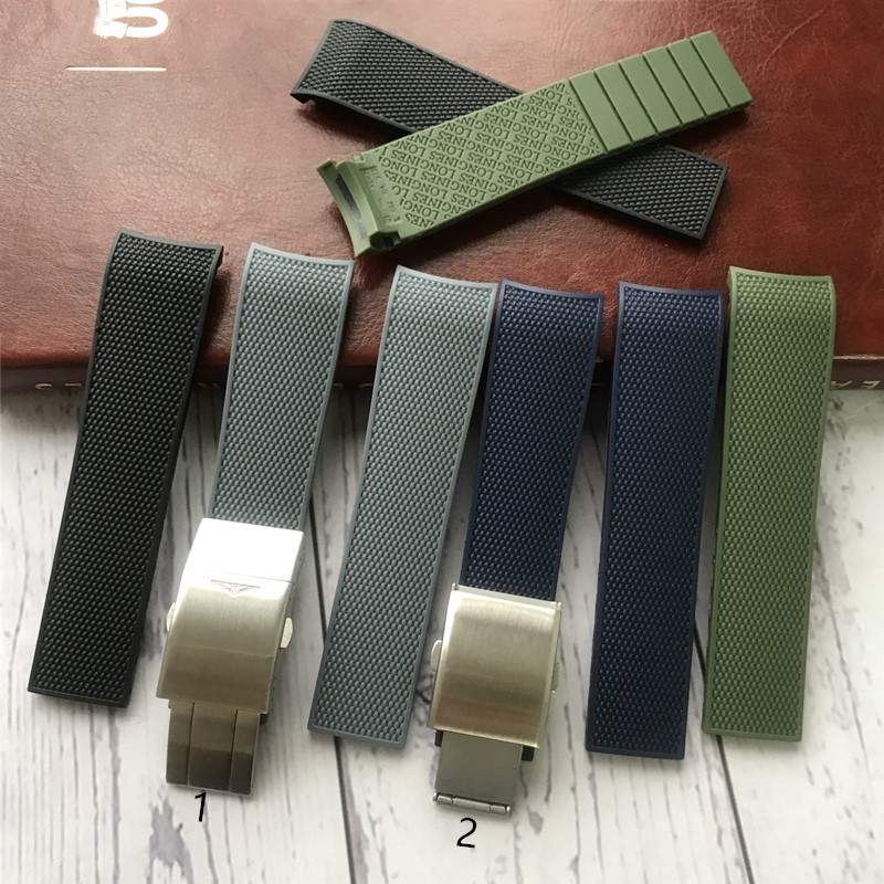 ทดแทน Longines Longines Longines Longines L3.742/644 กีฬาดําน้ํายางซิลิโคนสายนาฬิกาสร้อยข้อมือผู้ชาย