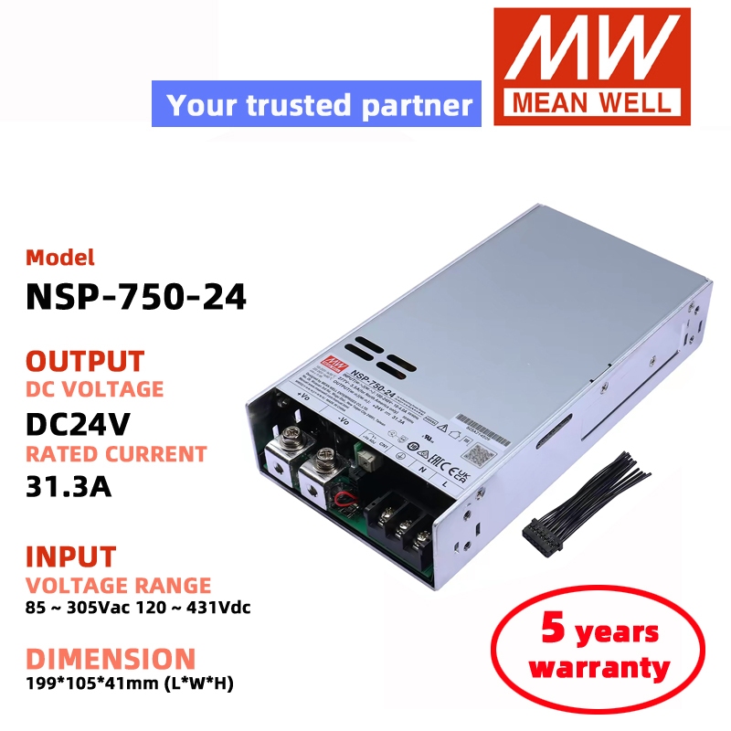 MEAN WELL NSP-750-24 NSP-750-1 NSP-750-5 NSP-750-48 5V 12V 24V 15V 36V 60V Switching Power Supply Me