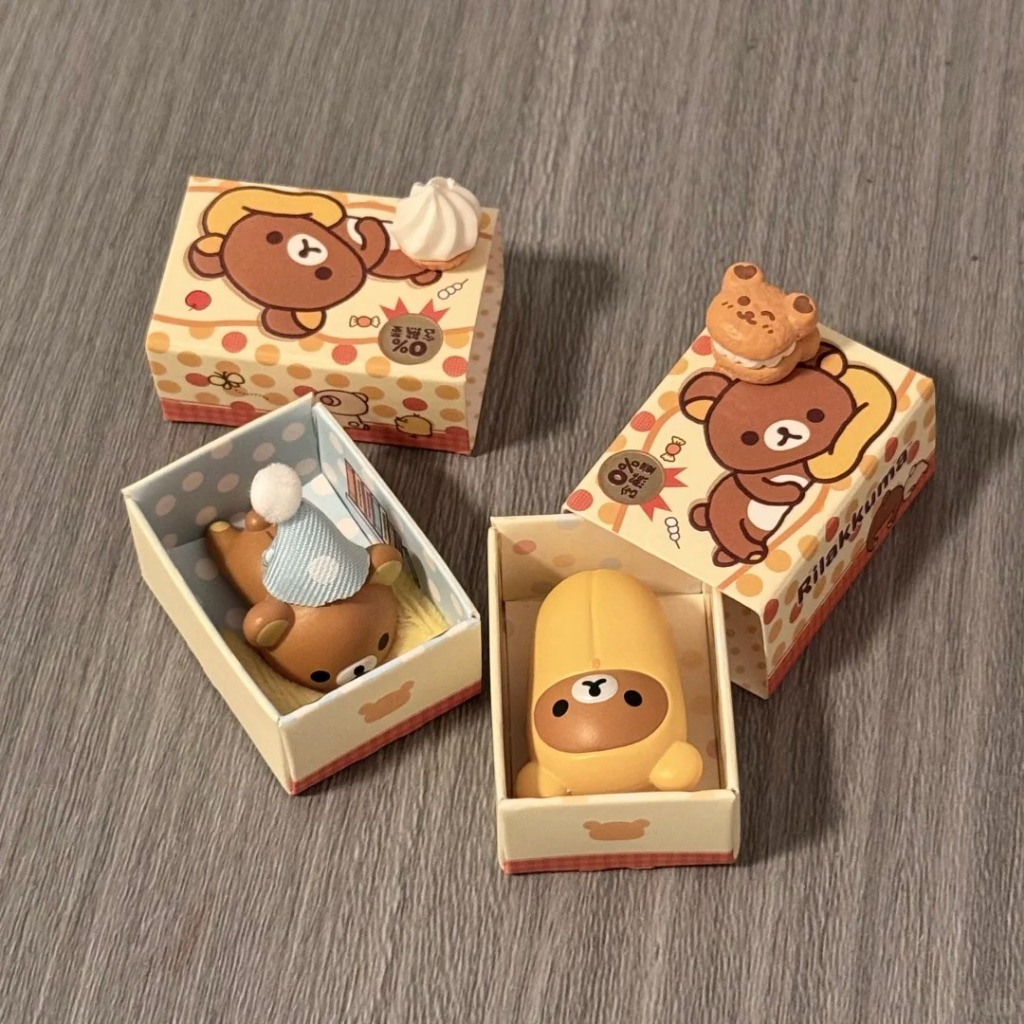 Rilakkuma Candy Box Series Blind Box ของเล่นสะสมการ์ตูนน่ารักแท้ ของขวัญสร้างสรรค์สําหรับเพื่อน