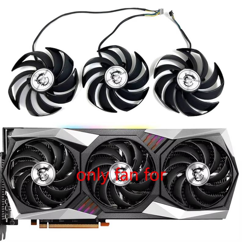 PLD09210S12HH RX 6800 XT Gaming X Trio GPU FAN สําหรับ MSI RX 6800RX 6800 XTRX 6900 XT GAMING X Trio