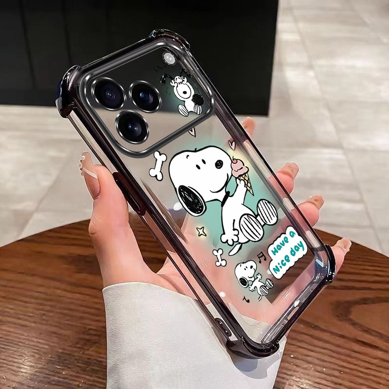 เคสสําหรับ Apple iPhone 18 Pro Max 18Pro 5G Nice Day Snoopy Case Air Cushion Clear ทนทานปลอกปกอ่อน