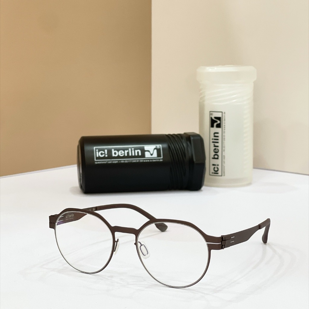 [คุณภาพสูง] ic!Berlin Glasses Xavier กรอบแว่นตาแฟชั่นทรงกลมย้อนยุค กรอบออปติคอล Unisex