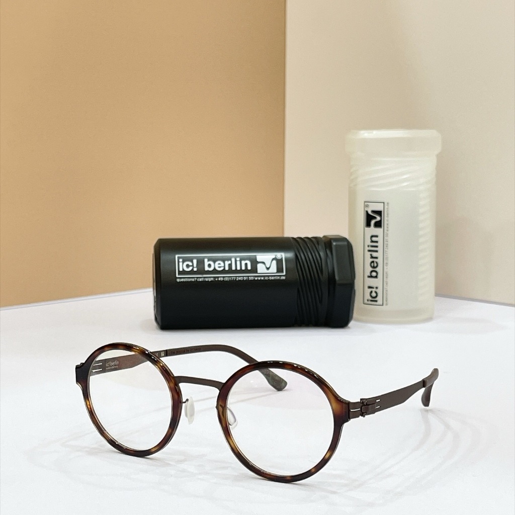 [คุณภาพสูง] ic!Berlin Glasses รุ่น felixl Retro Round Fashion Glasses Frame Optical Frame Unisex