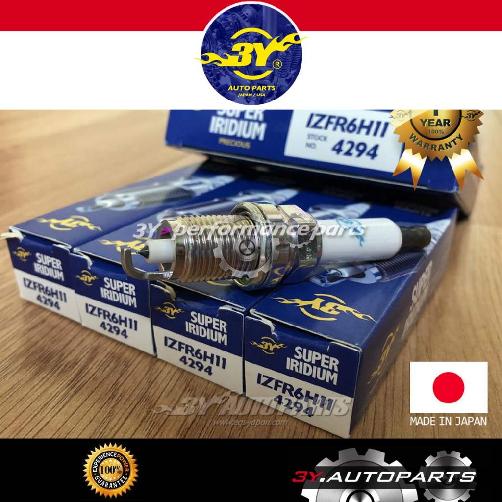 ของแท้ 🇯🇵 3Y IZFR6H11 4294 SUOER IRIDIUM (@4PCS) สําหรับ NGK รถ SPARK PLUGS สําหรับ BMW E87 118,120,