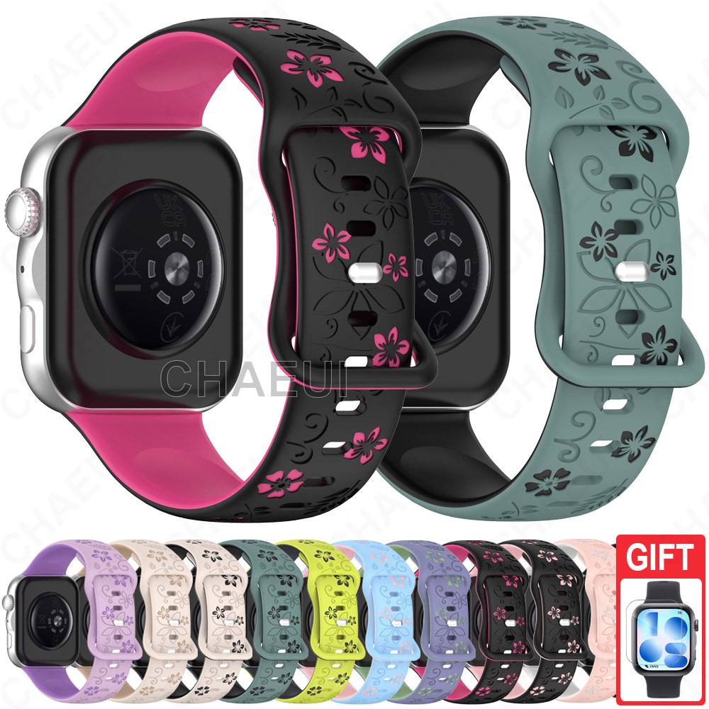สร้อยข้อมือสายรัดซิลิโคนอุปกรณ์เสริมวงห่วงสีคู่สําหรับ Huawei Watch Fit 5 4 Pro / Huawei Watch Fit 5 4 3