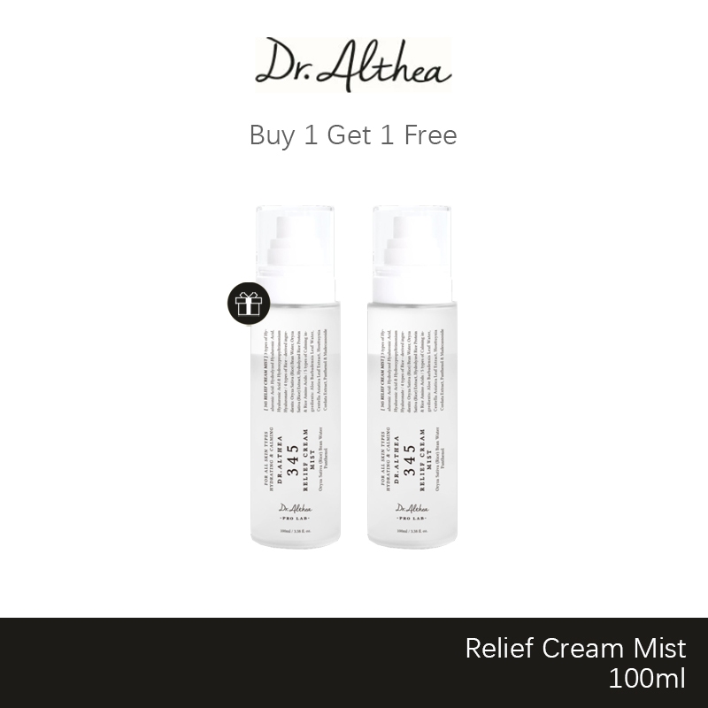 [คอเต่า combed 1 .ม. 1]Dr.Althea 345 Relief Cream Mist 100ml |   น้ําแร่รําข้าว 60% ผิวอิ่มน้ํา |   