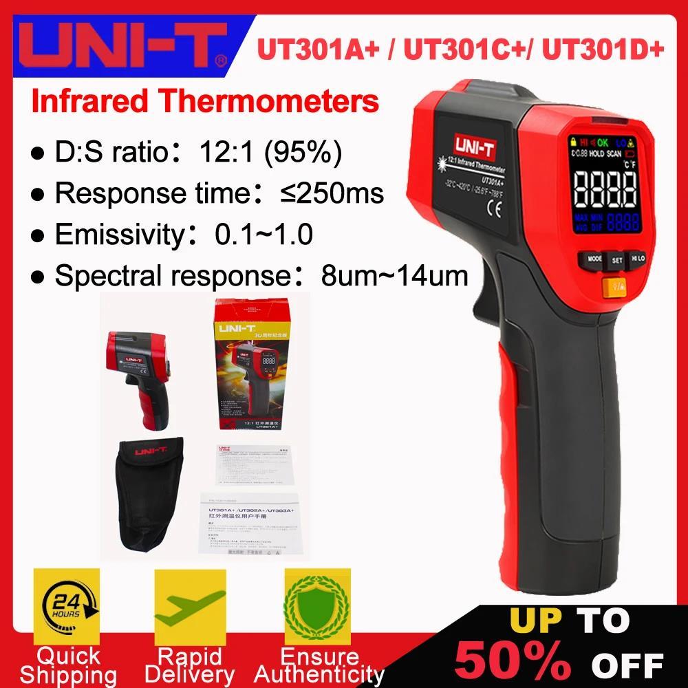 UNI-T UT301A+เครื่องวัดอุณหภูมิเลเซอร์แบบไม่สัมผัส -32 ℃ -400 ℃