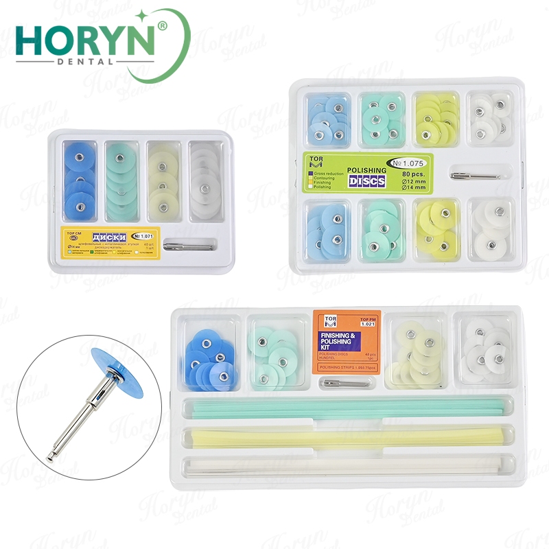 HORYN 40/80PCS ทันตกรรมแผ่นขัดชุด Mandrel 4 กรวดฟันไวท์เทนนิ่งภาษาโปลิชคําล้อทันตกรรม Lab เครื่องมือสําหรับคอมโพสิตเรซิ่น Finishing
