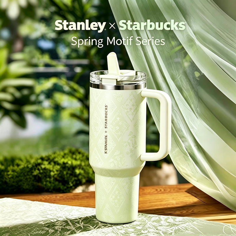 Starbucks  Stanley Tumbler, Spring Motif Series 40oz