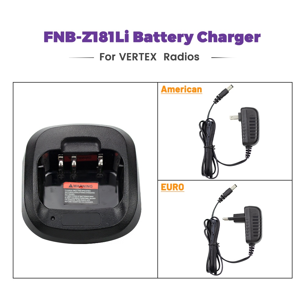 C-53FNB-Z181Li Charger สําหรับ VERTEX EVX-C31 VZ-30 VZ-30-D0-5 VZ-30-G6-4 Walkie Talkie