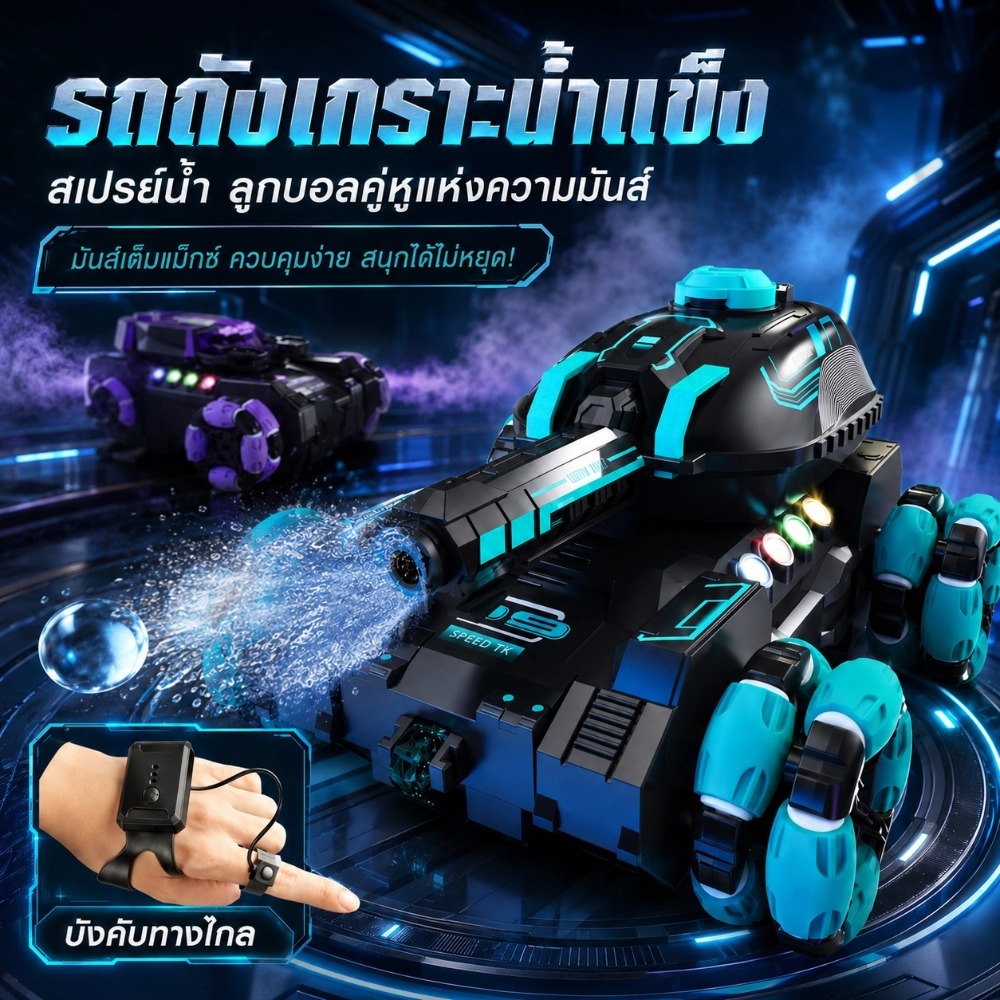 รถบังคับแปลงร่าง 2.4GHz ควบคุมด้วยท่าทางมือ ปีนสิ่งกีดขวาง ของเล่นเด็ก WJ0001
