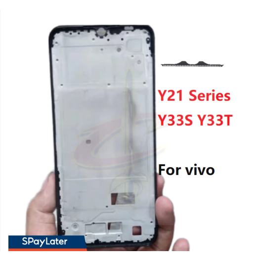 กรอบหน้า LCD สําหรับ Vivo Y21S Y21T Y33S Y33T Y21A Y21 Body Bezel แผ่น