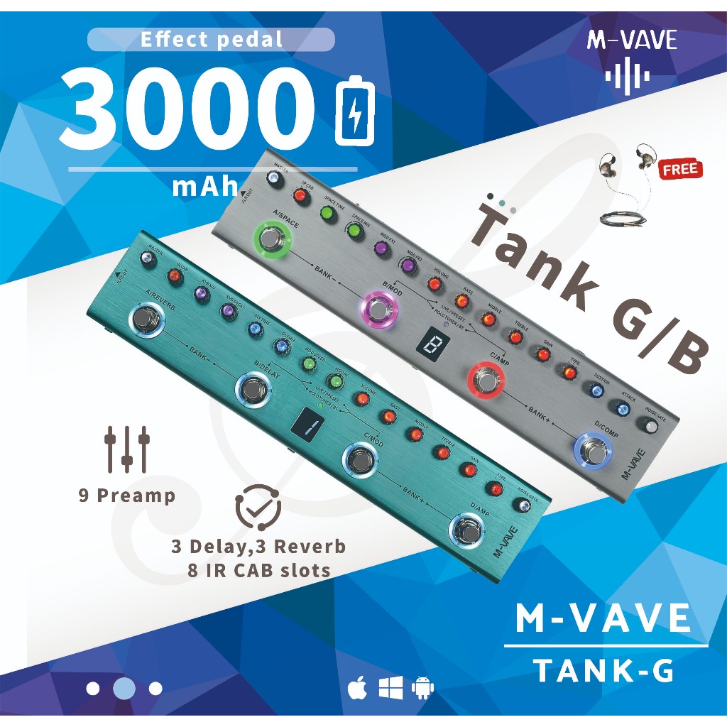 M-VAVE TANK-G V2 มัลติเอฟเฟค M-Vave Tank G TankG V2 Multi Effects