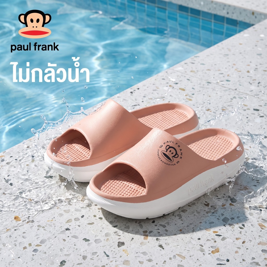 Paul Frank รองเท้าแตะรองเท้าแตะ 2026 สไตล์ใหม่ Street สวมใส่ EVA หนา Soled นุ่มสบาย Anti-Slip กันน้ํา One-Piece Forming บ้านกลางแจ้งสวมใส่ Dual-ใช้รองเท้าแตะ