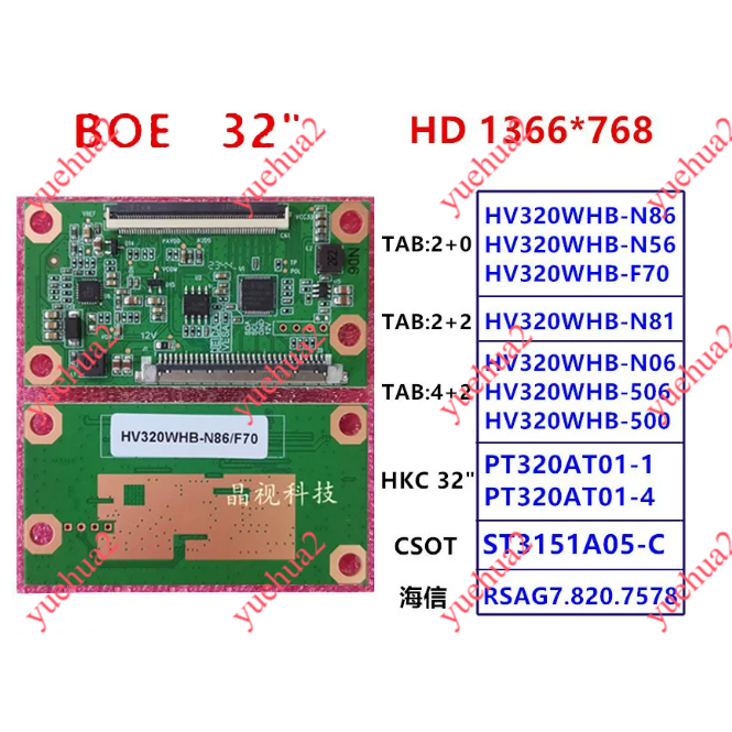 เหมาะสําหรับ Jingdongfang HV320WHB-N81 Logic Board HV320WHB-N06/-500/N86/N56 คลังสินค้าพร้อม