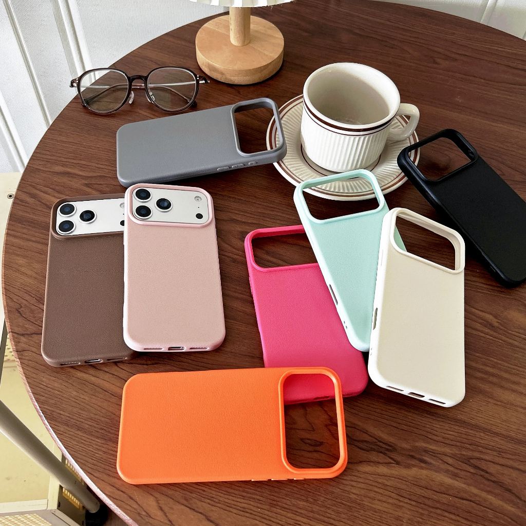 หรูหรา Candy หนังซิลิโคนอ่อนนุ่มเคสโทรศัพท์สําหรับ IPhone 11 17 16 14 15 Pro Max Air 12 13 Promax 14plus Matte Dirt ทนโทรศัพท์ปกหลัง