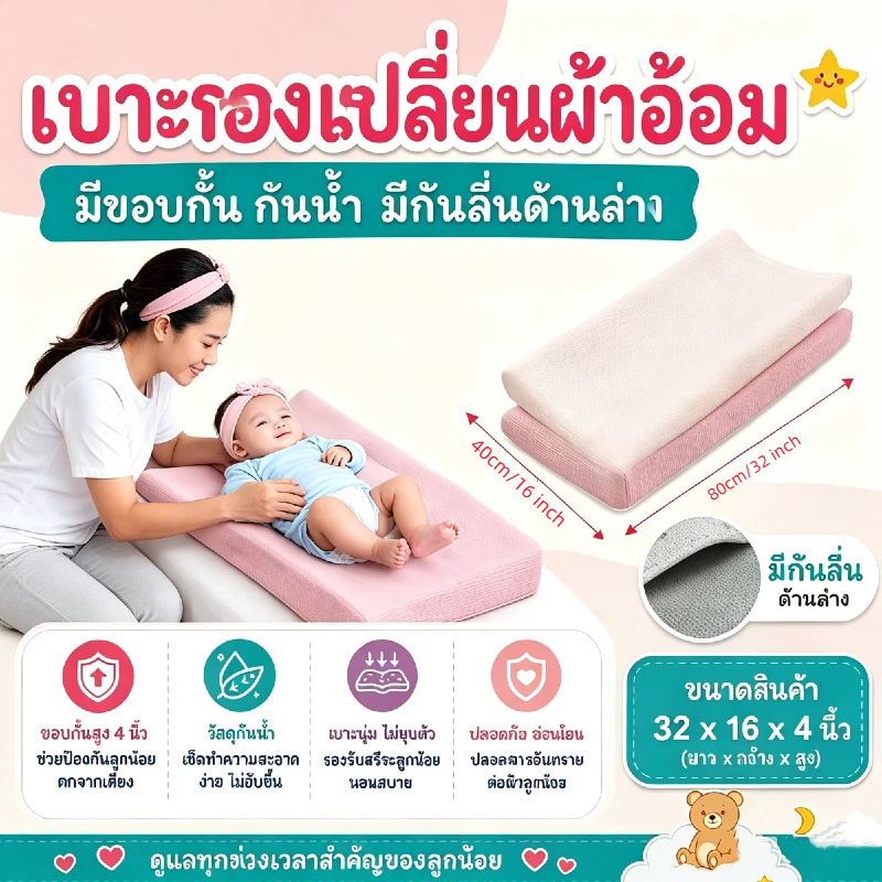 WPSISE 2PCS แผ่นรองเปลี่ยนผ้าอ้อม, แผ่นติดตั้ง Ultra Soft เปลี่ยน Mat Cover, Muslin Reusable Breathable Cotton Diaper Changer Pad ของขวัญอาบน้ําเด็ก