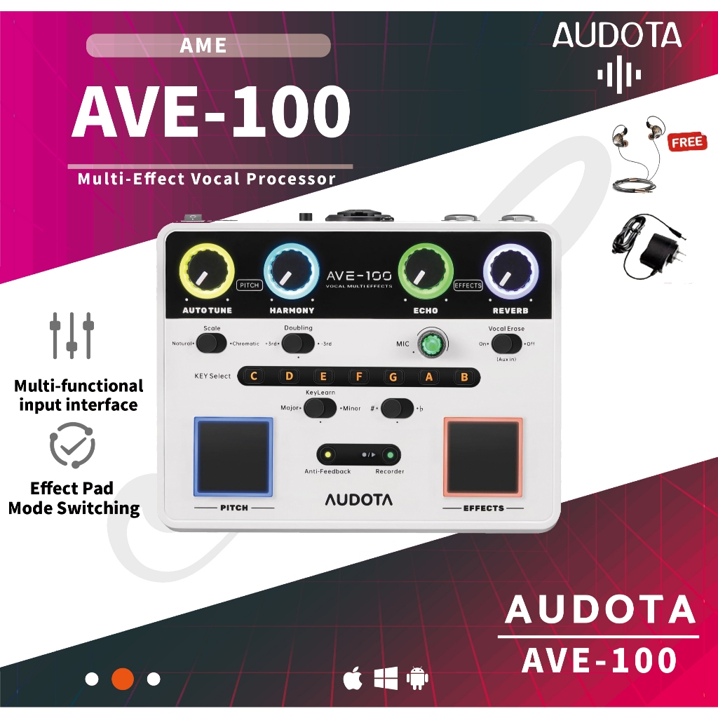 AUDOTA AVE100 เอฟเฟคร้อง Audota AVE-100 Acoustic Singer