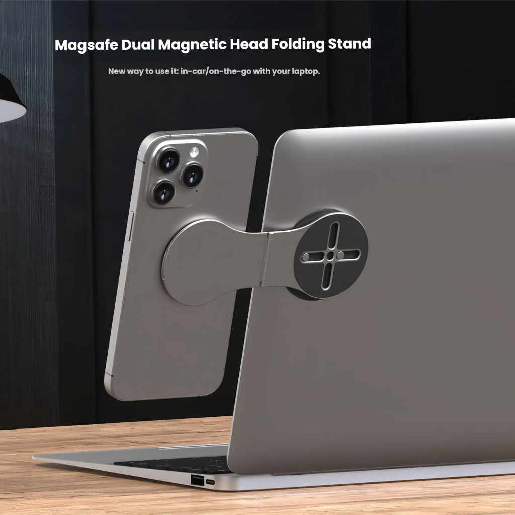MagSafe ขาตั้งแม่เหล็กขาตั้งโทรศัพท์แบบพับได้แบบตั้งโต๊ะ