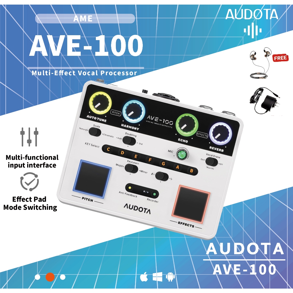 Audota AVE-100 Vocal Multi Effect เอฟเฟคร้อง เอฟเฟค AVE100 AVE 100
