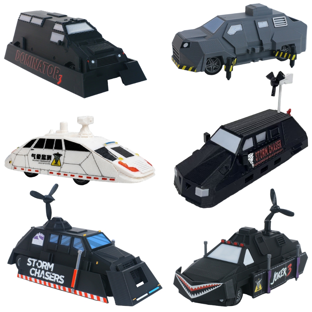 Roblox SDS TIV2 CT2 Titus Storm Chaser รถ 3D พิมพ์กิจกรรม Tornado Monster รถของเล่นเด็กของขวัญสะสมรูปโฮมออฟฟิศตกแต่ง