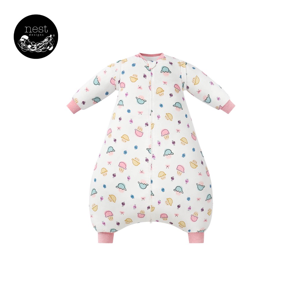 Bamboo Pima Cotton Muslin Long Sleeve Convertible 2 in 1 Sleep Bag 0.6 TOG