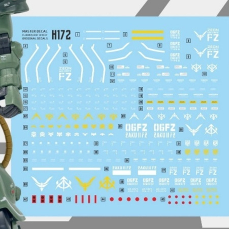 MASTER H172 รูปลอกสไลด์น้ําสําหรับ HG ZAKU 2 II FZ TYPE-B TYPE B PB (ไม่มีฟิกเกอร์ไม่มีรุ่น)