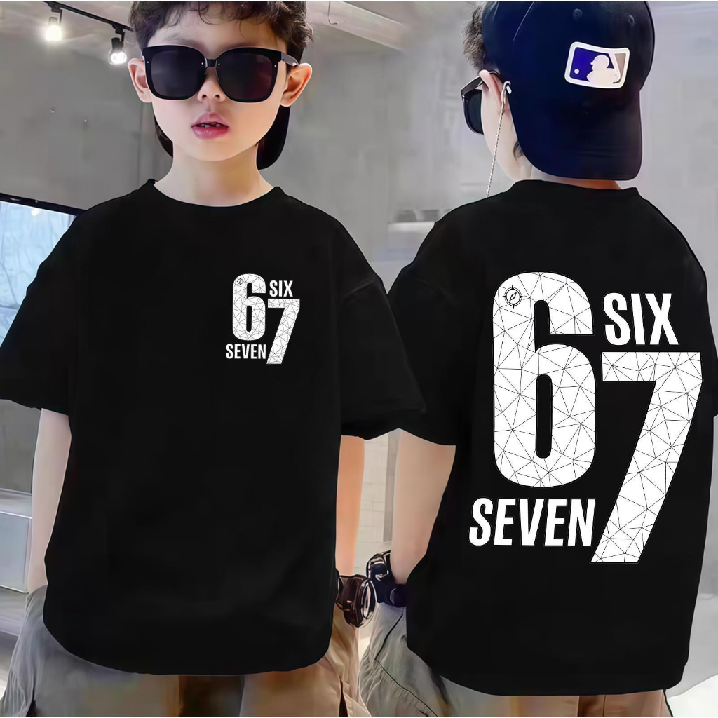 (จัดส่งภายใน 24 ชั่วโมง)NASA เสื้อยืดแขนสั้นทรงหลวมสำหรับเด็กผู้ชาย ลายแฟชั่น trend six seven67 ผ้าฝ้าย 100% สำหรับเด็กอายุ 2-12 ปี