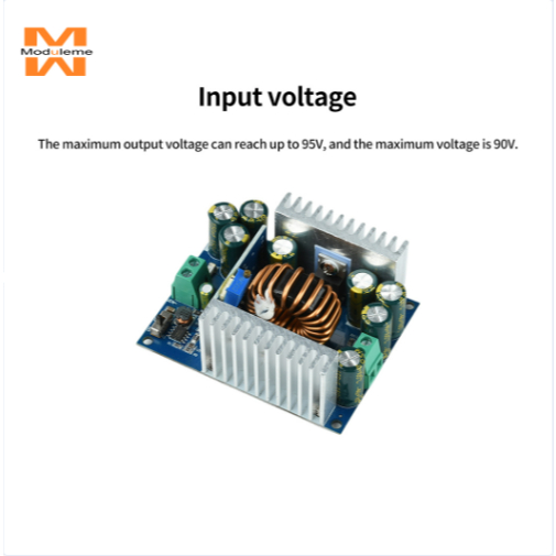 DC12-95V ถึง 1.5-90V 500W 18A Step-Down ปรับแรงดันคงที่และโมดูลไฟปัจจุบัน