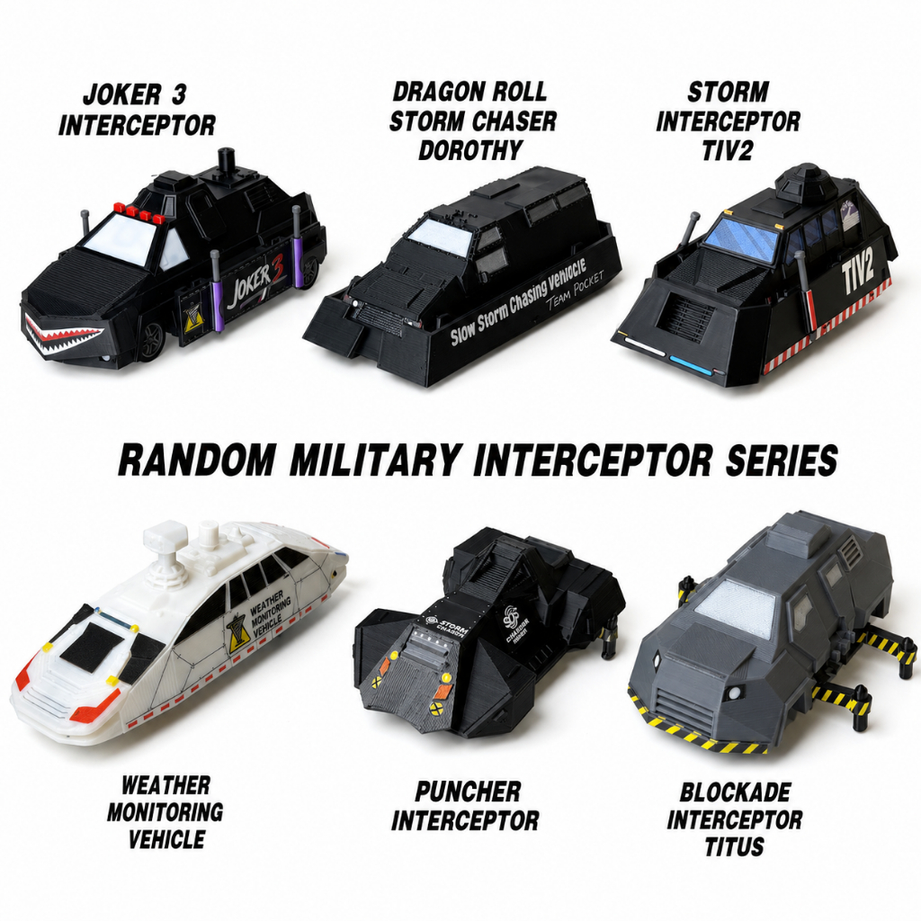 Roblox Tiv2 3D พิมพ์ Tornado Chaser รถแสดงเครื่องประดับ, Storm Interceptor รถจําลองของเล่น, เด็กคอลเลกชันของขวัญและเดสก์ท็อปตกแต่ง